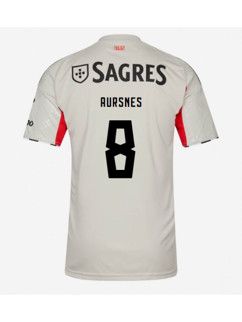 Benfica Fredrik Aursnes #8 Replika Borta Kläder 2025-26 Kortärmad Benfica Fredrik Aursnes #8 Replika Borta Kläder 2025-26 Kortärmad